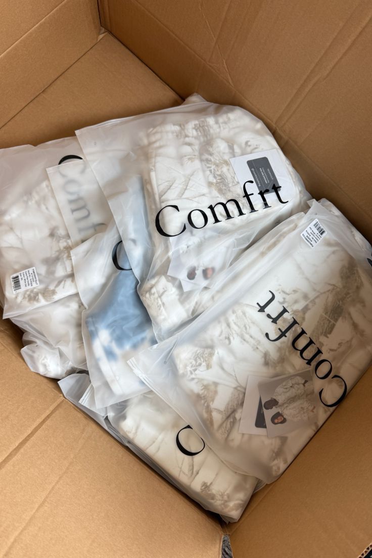 Finished garments packed and ready for delivery